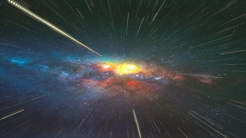 Superbe animation cg transporte les téléspectateurs illustration stock