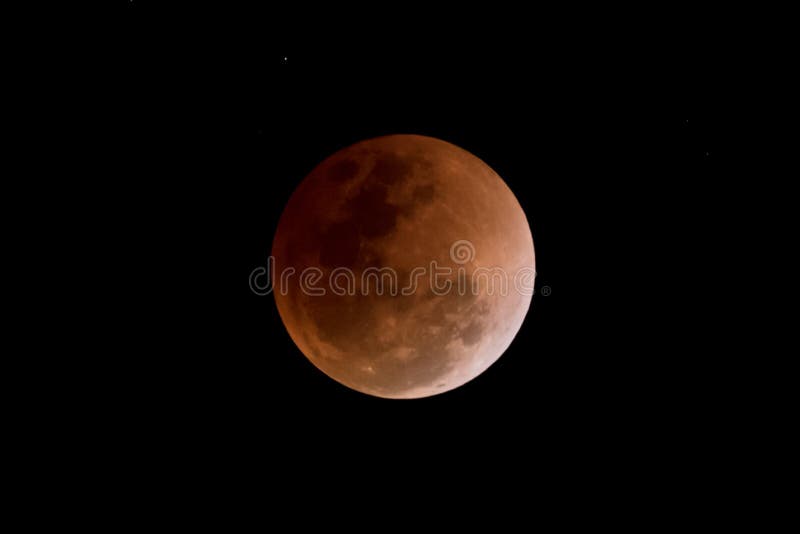 Superbe photo de closeup de l'éclipse de la lune. images stock