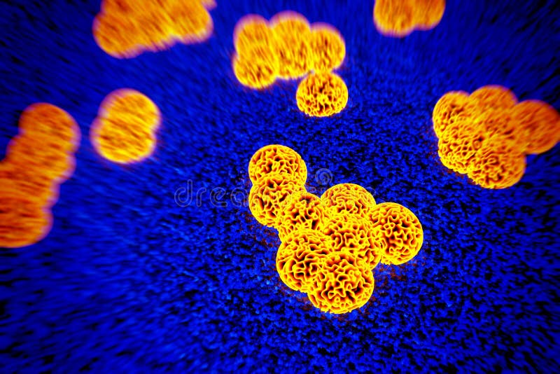 Superbug bacteria royalty free illustration