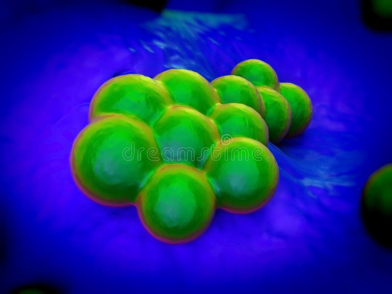 Superbug bacteria royalty free illustration