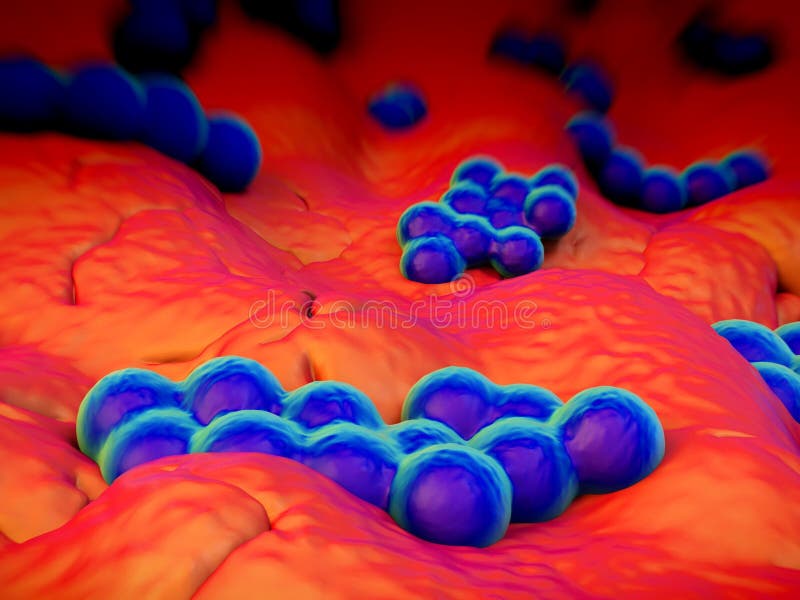 Superbug bacteria royalty free illustration