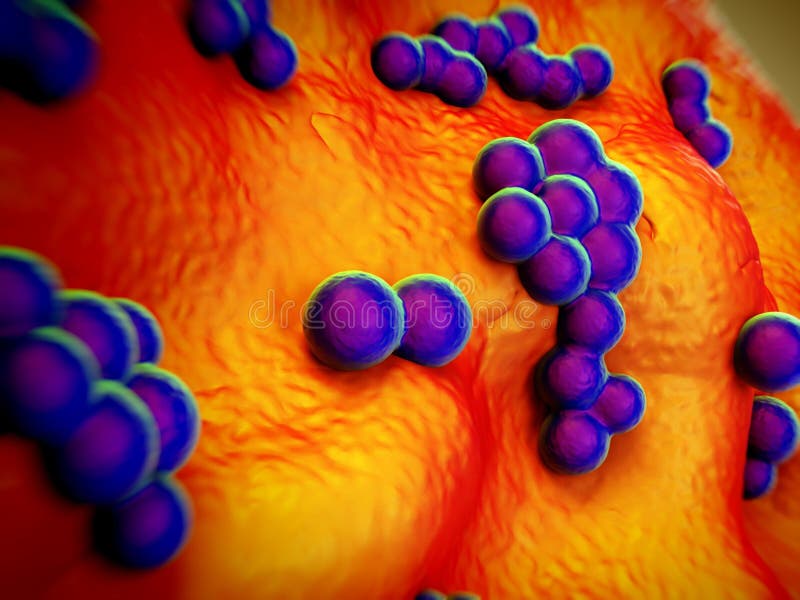 Superbug bacteria royalty free illustration