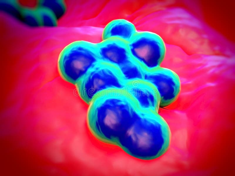 Superbug bacteria vector illustration