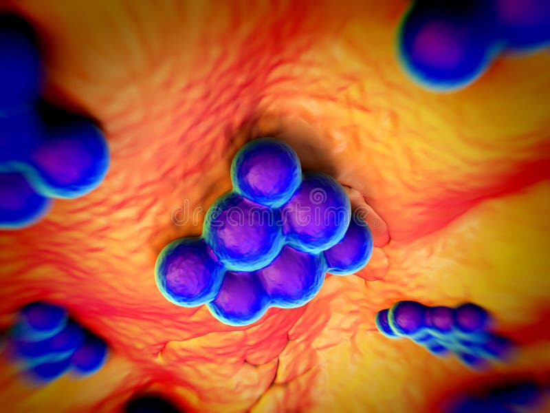 Superbug bacteria vector illustration