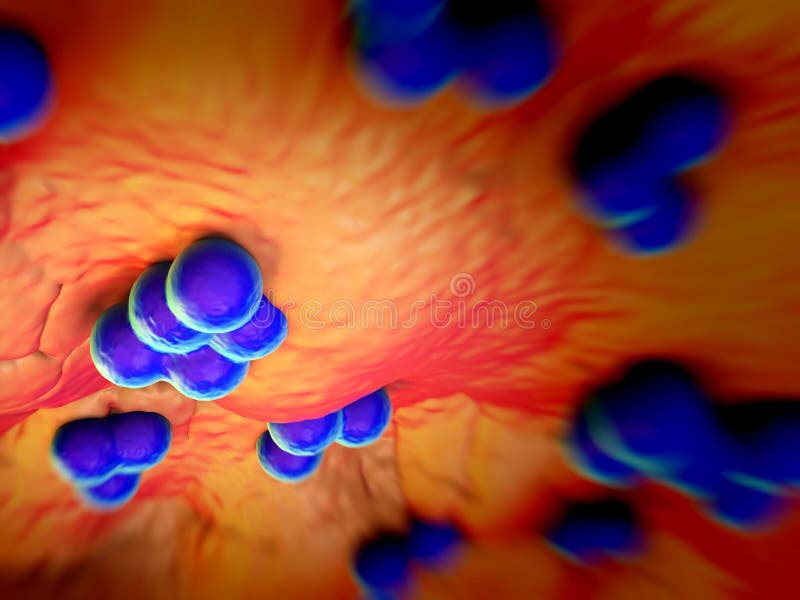 Superbug bacteria royalty free illustration