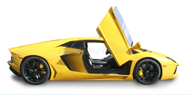 Supercar de Lamborgini Aventador aislado fotografía de archivo Supercar de Lamborgini Aventador aislado fotografía de archivo