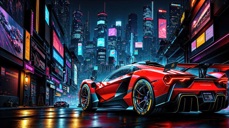 Cyberpunk Supercar Desktop Wallpaper - Supercar Wallpaper 4K