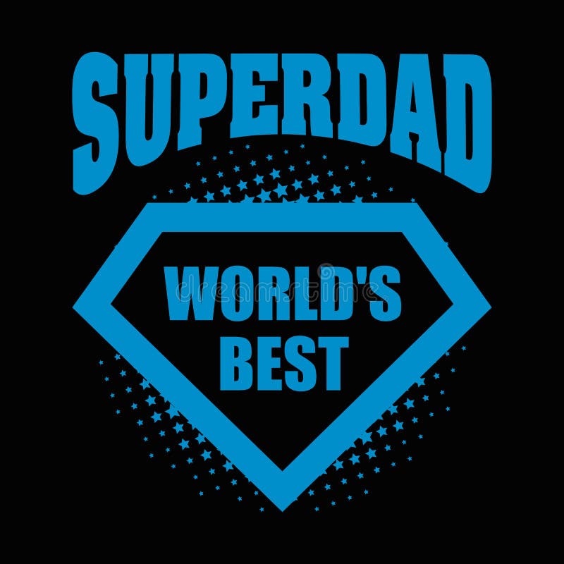 Superdad logosuperhero World& x27; bästa s royaltyfri illustrationer Superdad logosuperhero World& x27; bästa s royaltyfri illustrationer