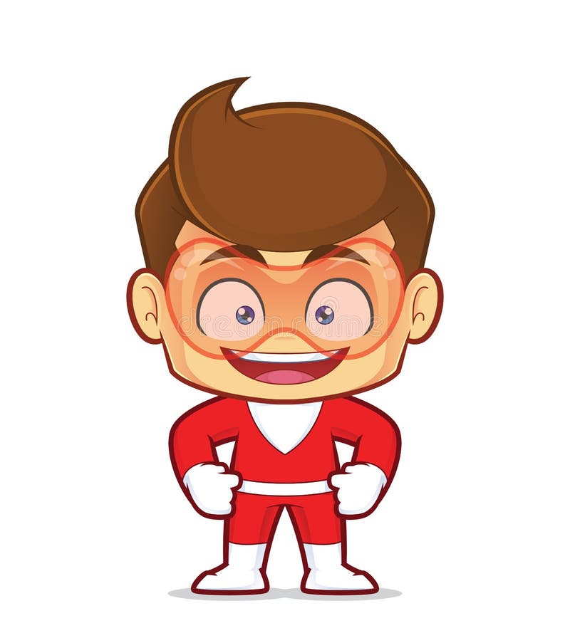 Supereroe sorridente illustrazione di stock Supereroe sorridente illustrazione di stock