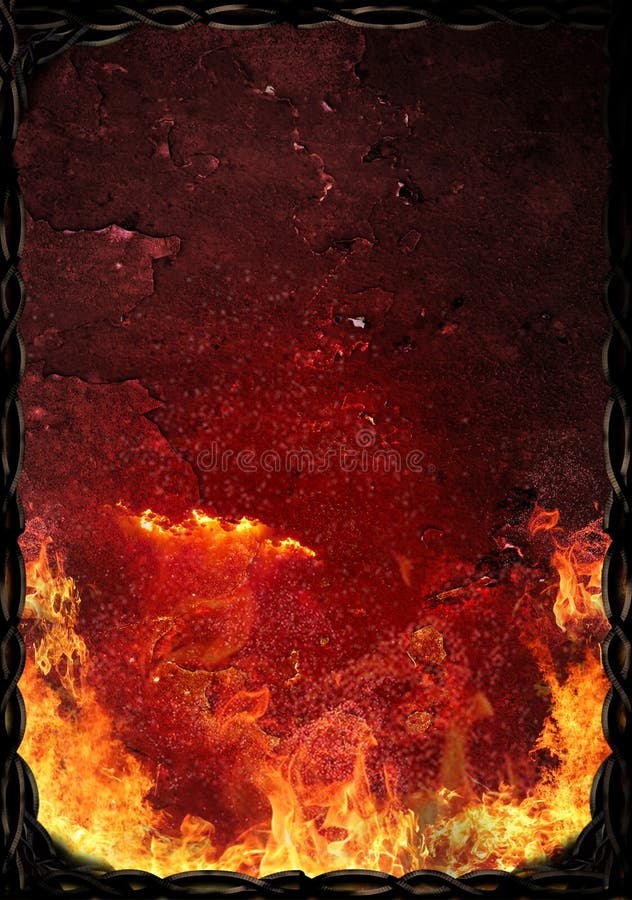 Superficie arrugginita calda con le fiamme di fuoco royalty illustrazione gratis Superficie arrugginita calda con le fiamme di fuoco royalty illustrazione gratis