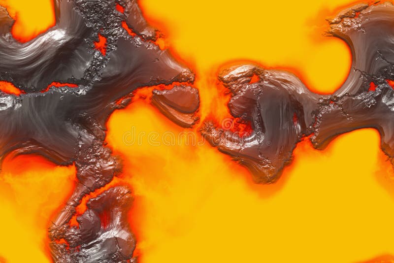 Superficie bruciante della crepa dei carboni illustrazione vettoriale Superficie bruciante della crepa dei carboni illustrazione vettoriale