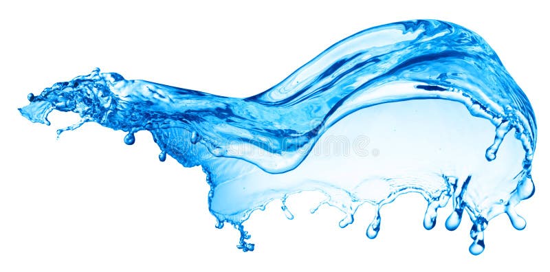 Superficie de ola de agua transparente azul claro con burbuja de salpicadura en agua blanca