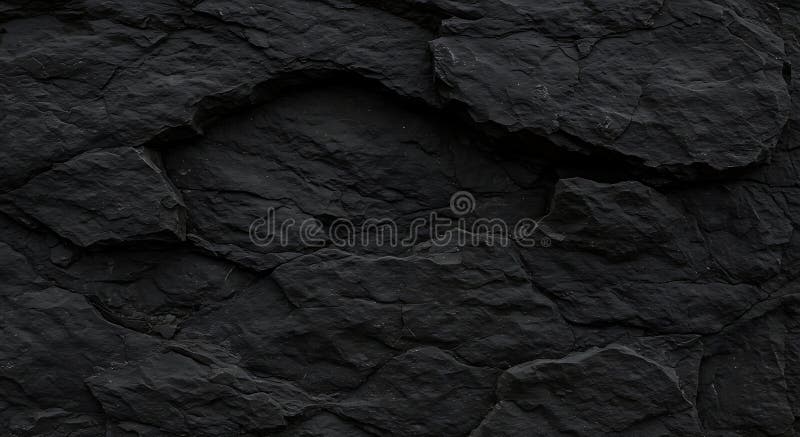 Superficie de piedra negra con grietas profundas Una vista de cierre libre illustration