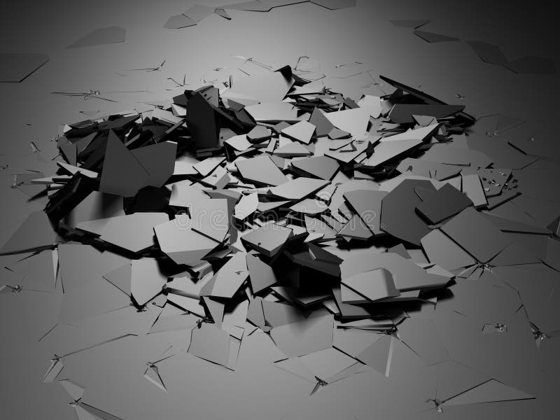 Broken damage cracked dark silver ground surface. 3d render illustration. Broken damage cracked dark silver ground surface. 3d render illustration