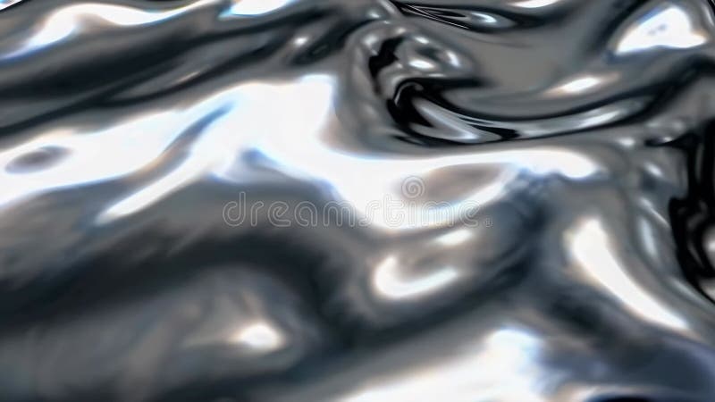 Superficie metálica líquida con fondo abstracto de textura reflectante. Concepto de diseño futurista e industrial libre illustration