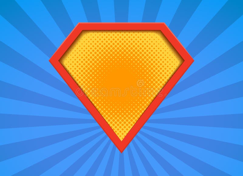 Superheldvektor-Ausweislogo Superheld-Schildmann-Ikonensymbol der Energie