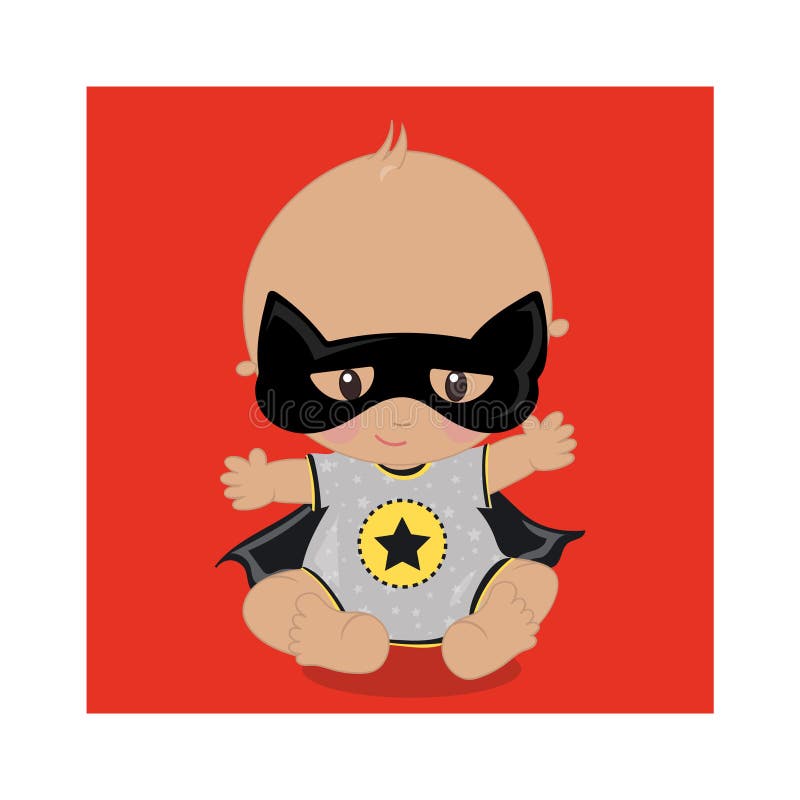 SuperHero Baby batman 02 stock vector. Illustration of superhero - 198991526
