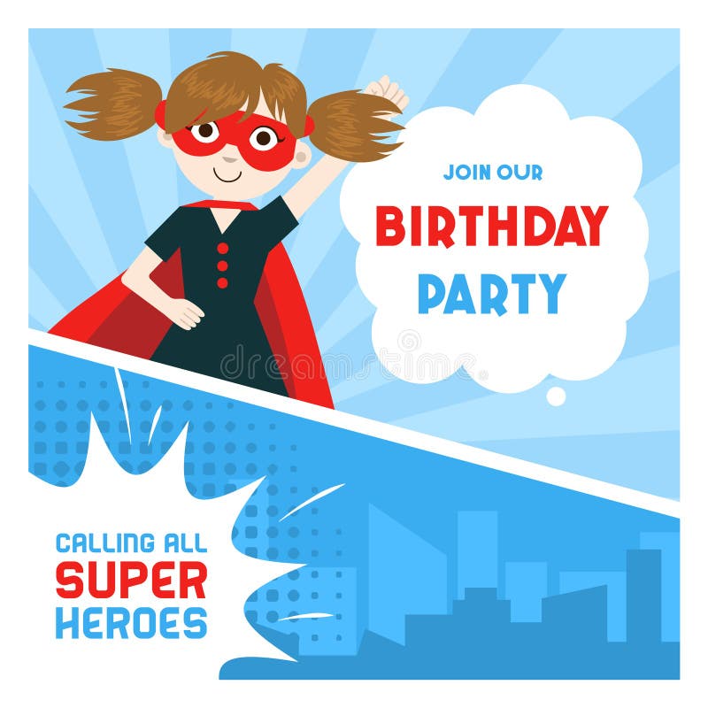 Superhero Birthday Party Banner Template, Cute Funny Penguin in ...