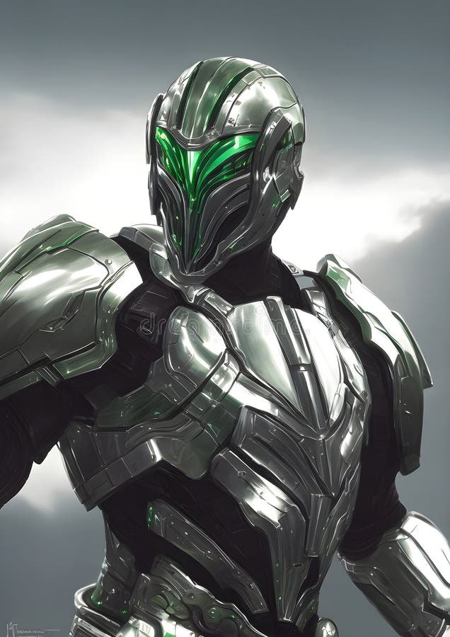 Superhero in Full Body Armor, Fantasy Futuristic Image of Future ...