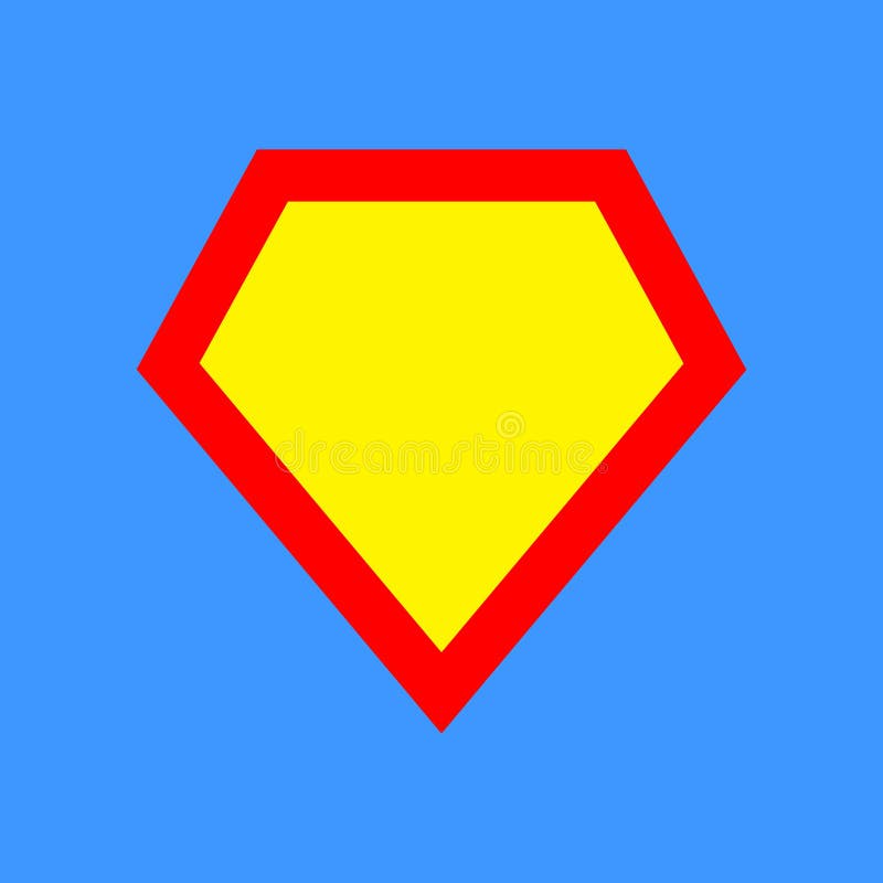 Superhero Logo Template. Red, Yellow Stock Vector - Illustration of ...
