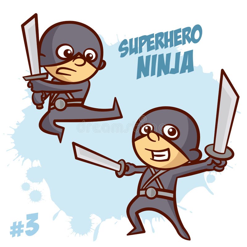 Download Superhero Ninja Boy Clipart Stock Vector - Illustration of sign, brave: 77082536