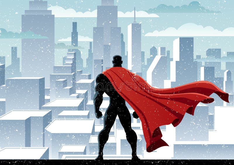 Superheroklocka stock illustrationer Superheroklocka stock illustrationer