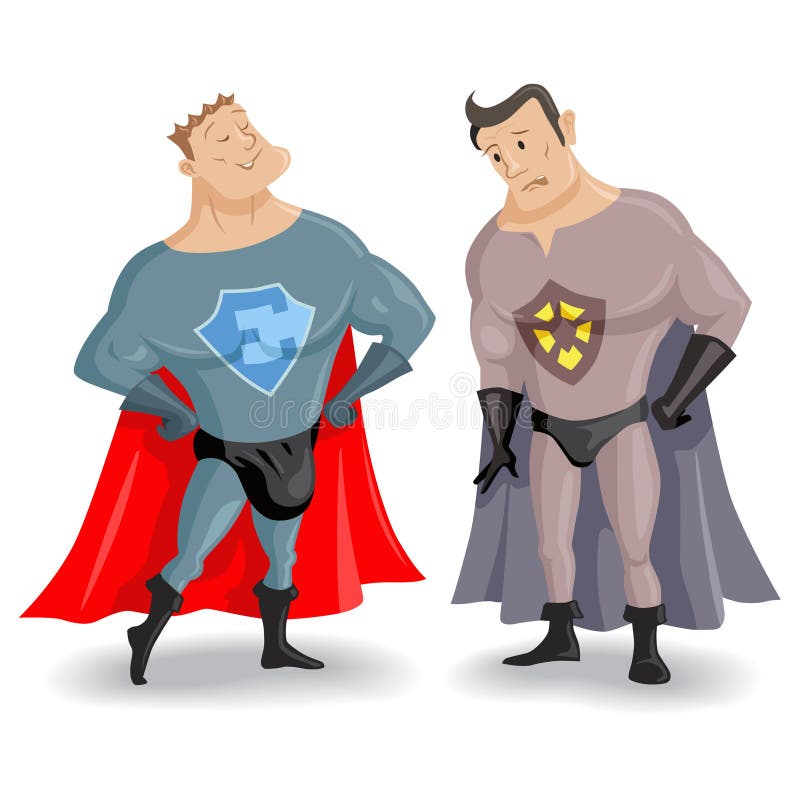 Superhéros drôles de bande dessinée illustration libre de droits Superhéros drôles de bande dessinée illustration libre de droits