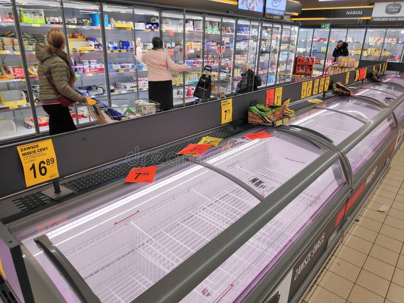 Supermarket empty fridge royalty free stock images Supermarket empty fridge royalty free stock images