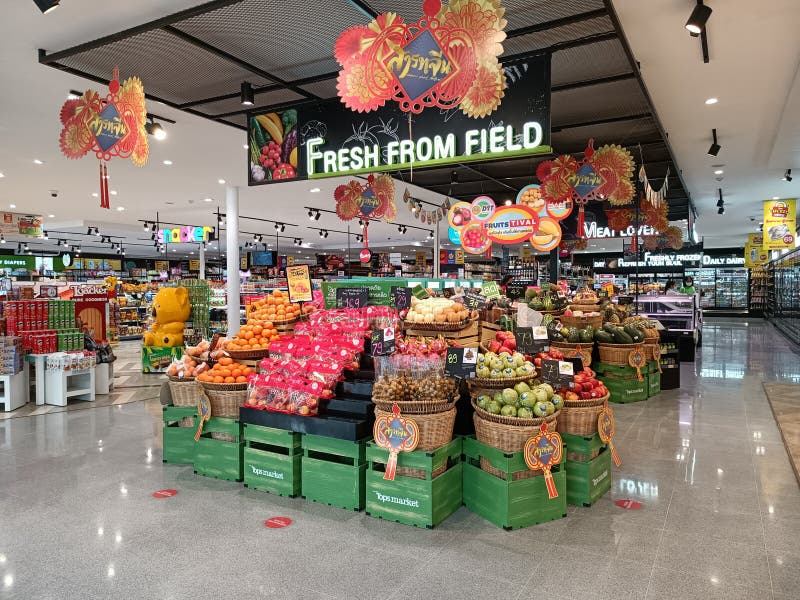 Supermarket, Fresh Fruit Shop in the Mall. Editorial Image Image of