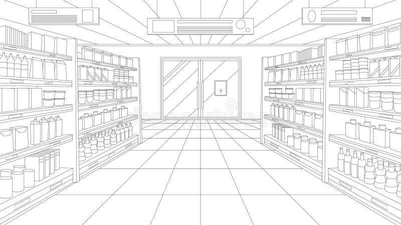 Grocery Store Drawing Images  Browse 194028 Stock Photos Vectors and  Video  Adobe Stock