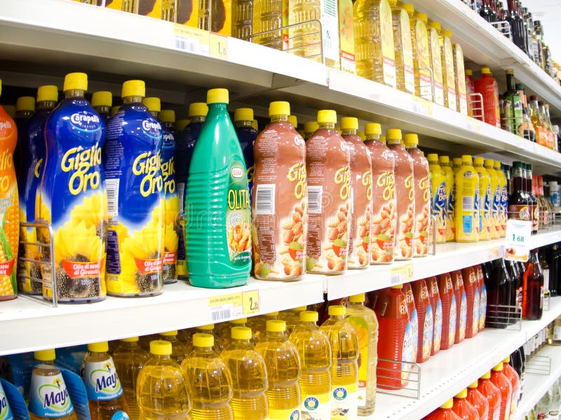 Supermarket rows royalty free stock images