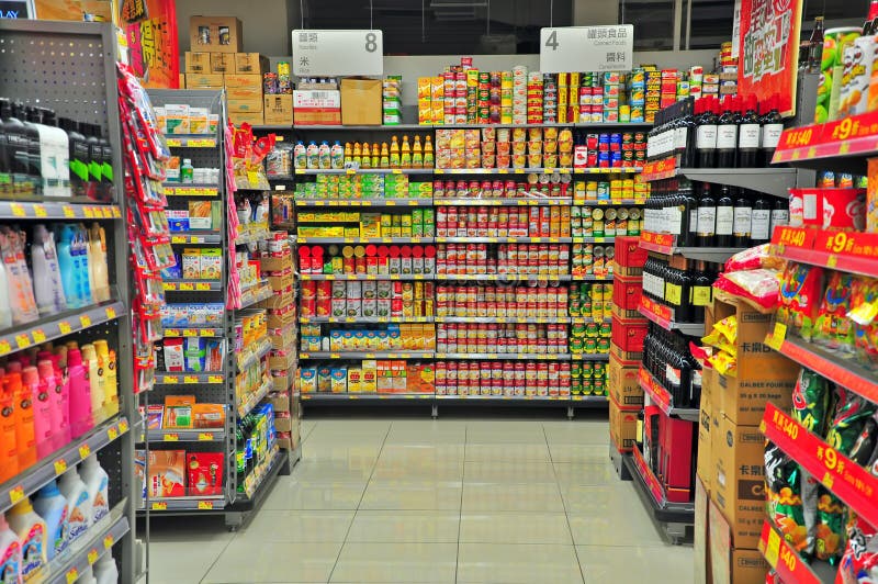 Supermarketgång Hong Kong royaltyfria foton Supermarketgång Hong Kong royaltyfria foton