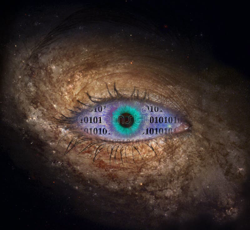 Supernovaauge mit binär Code stockfotos Supernovaauge mit binär Code stockfotos