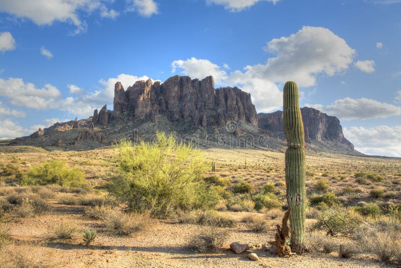 Superstition Mountain in Arizona stock image Superstition Mountain in Arizona stock image