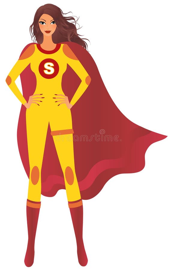 Superwoman posing in her bodysuit