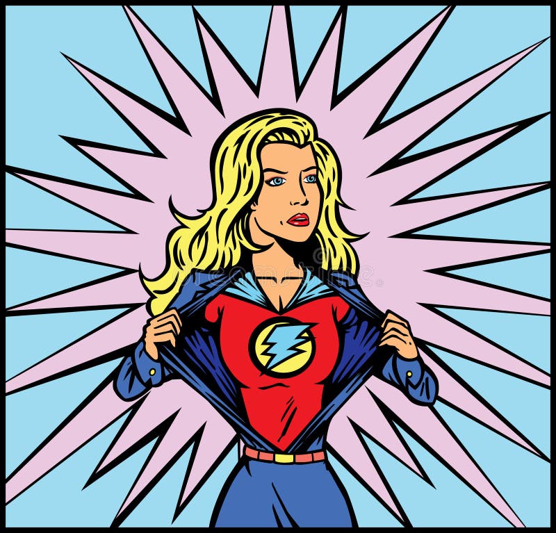 Superwomancomic 库存例证