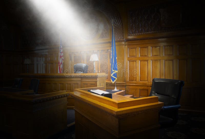 Suporte de testemunha, lei, sala da corte, sala do tribunal