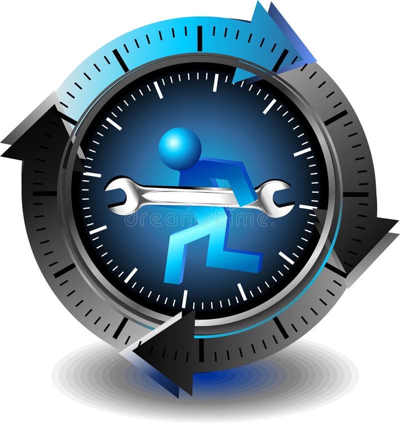 Suporte técnico do botão ilustração royalty free