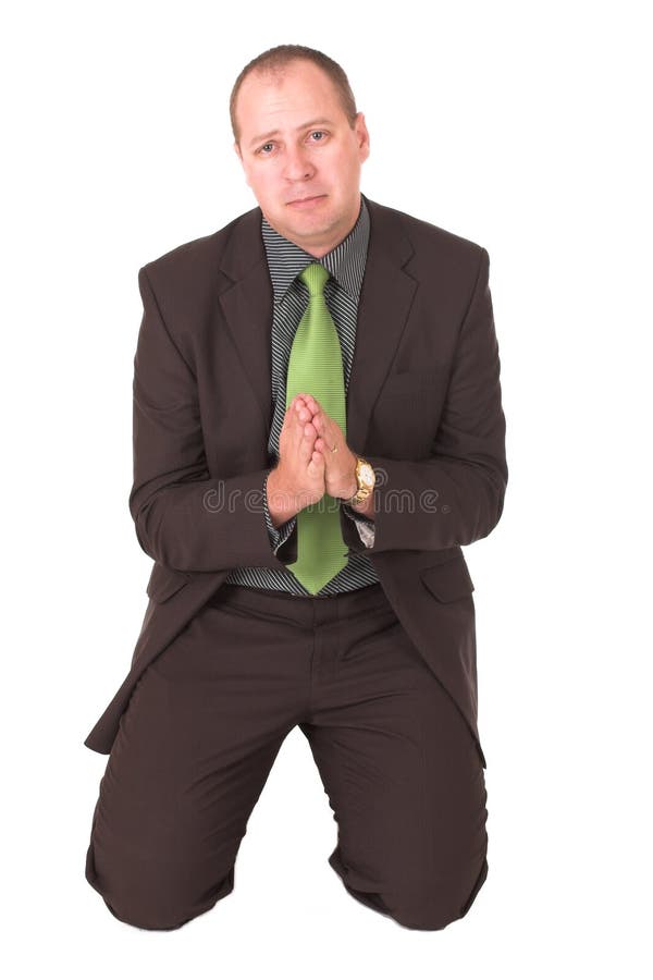 Supplica dell'uomo d'affari immagine stock