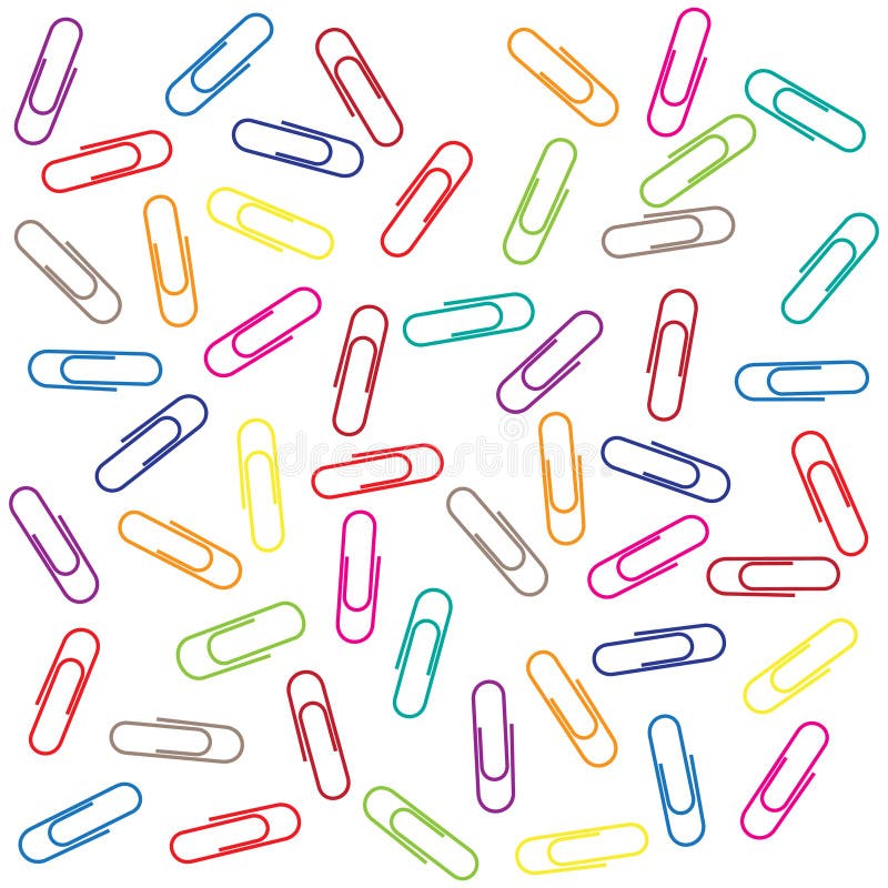 Colorful paper clips abstract background