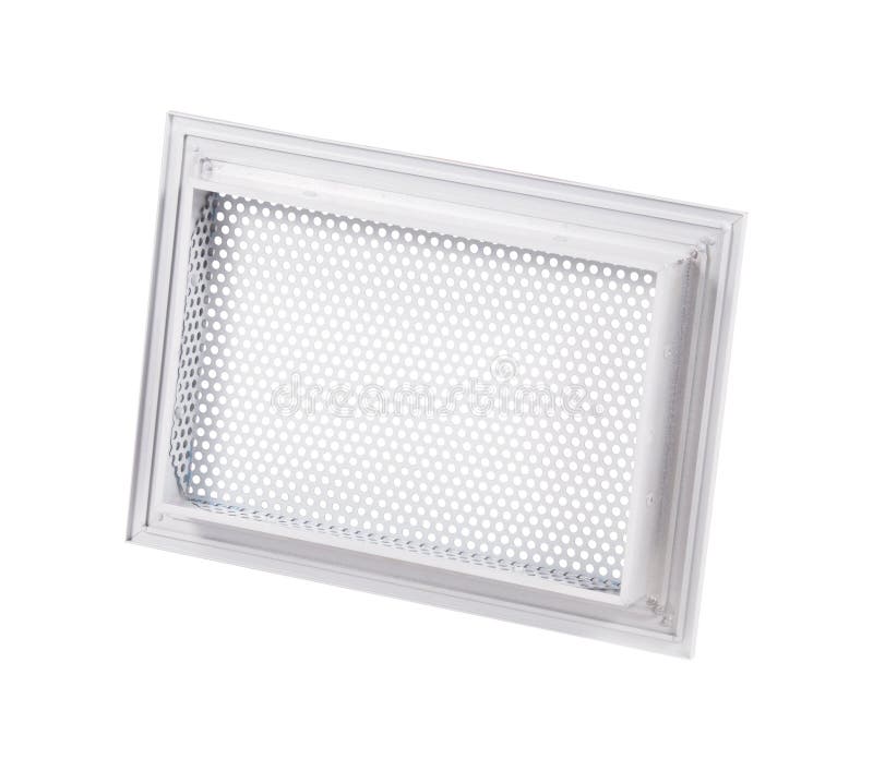 Supply and Exhaust Ventilation Grilles on White Background Stock Photo