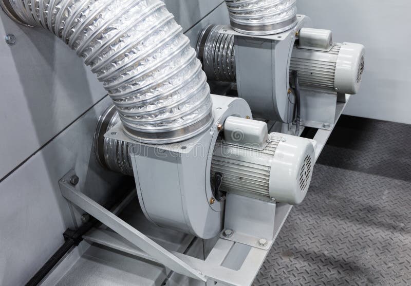 Supplying Air with an Electric Motor Stock Photo Image of color