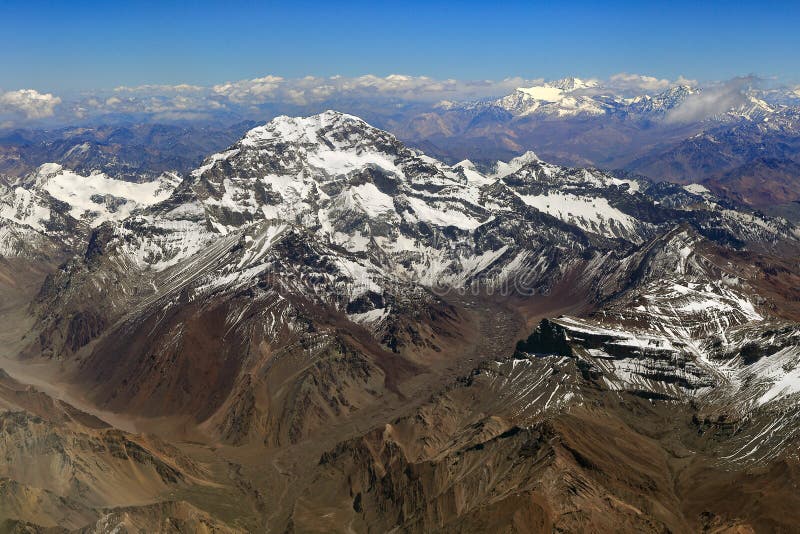 Support Aconcagua Montagnes des Andes en Argentine photo stock Support Aconcagua Montagnes des Andes en Argentine photo stock