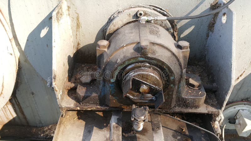 Support bearing housing unit , Preventine maintenance automatic refill grease royalty free stock photos Support bearing housing unit , Preventine maintenance automatic refill grease royalty free stock photos