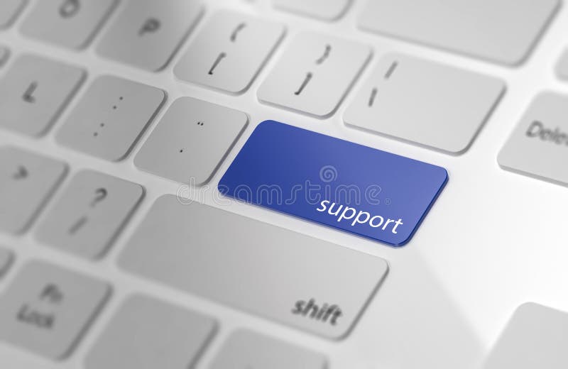 Support - Button on Keyboard. vector illustration Support - Button on Keyboard. vector illustration