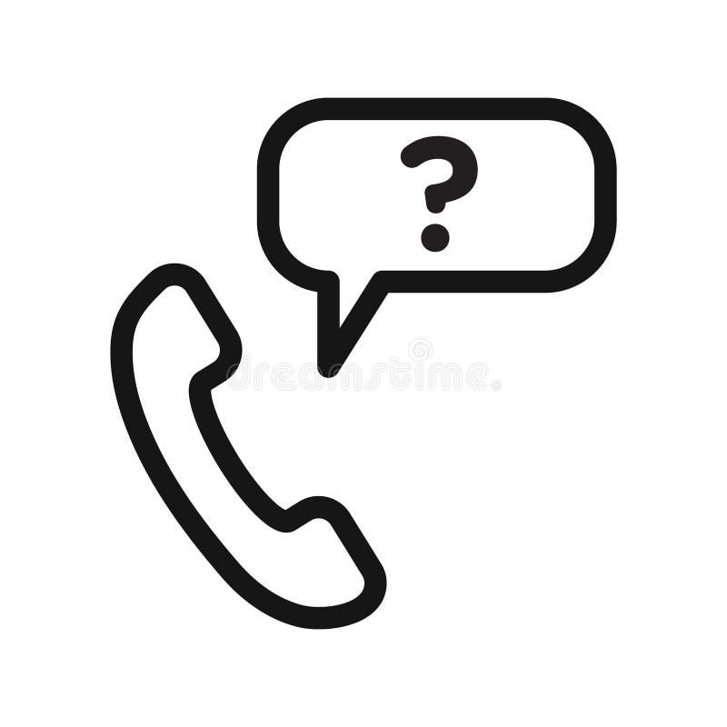 Support call service icon Black line art vector logo vector illustration