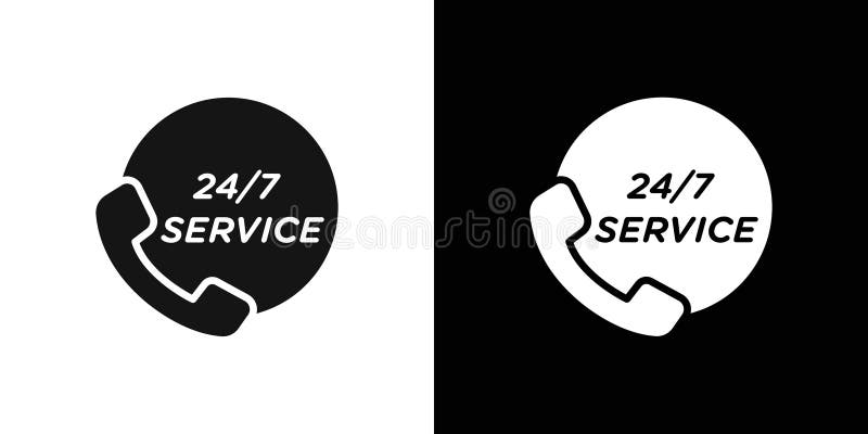 Support call service icon Flat vector set outline vector illustration