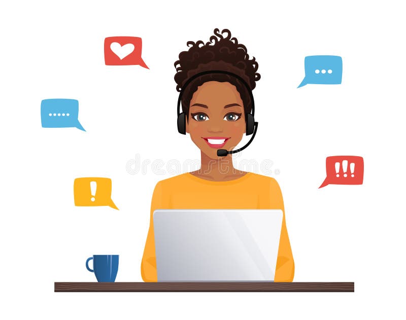 Support client illustration de vecteur