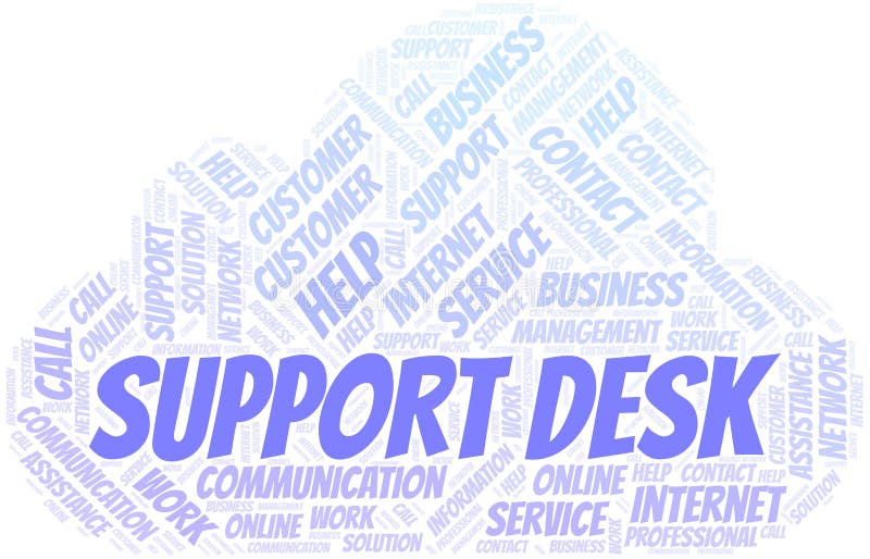 Service Desk word cloud. stock illustration. Illustration of text - 130388439