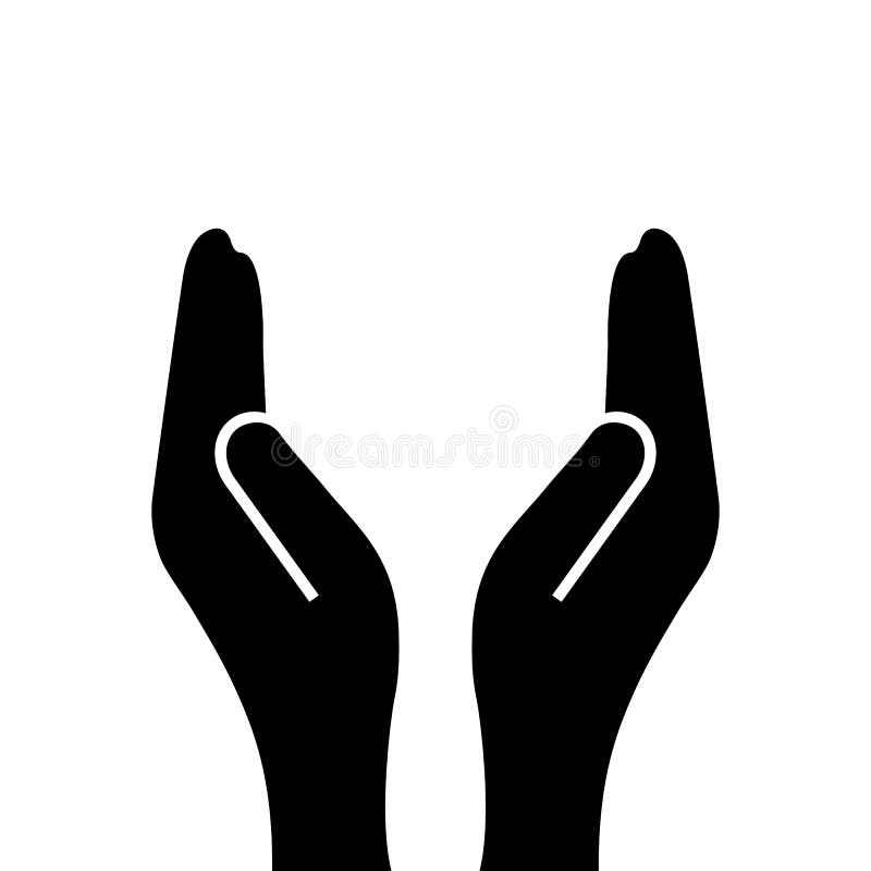 Support hands icon stock illustration